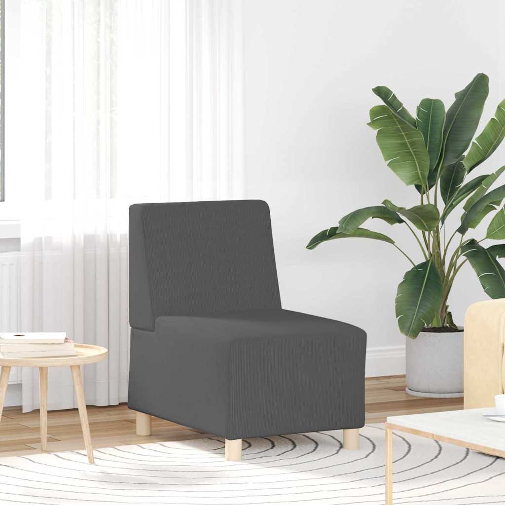Modulares Armfreies Sofa 2 pcs Dunkelgrau 55 x 74 x 82 cm