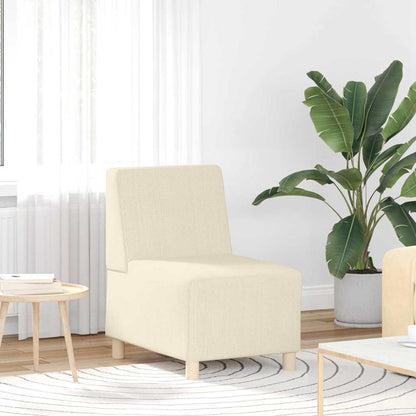 Modulares Armfreies Sofa 2 pcs Creme 55 x 74 x 82 cm Cordstoff