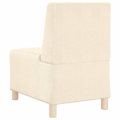 Modulares Armfreies Sofa 2 pcs Creme 55 x 74 x 82 cm Cordstoff