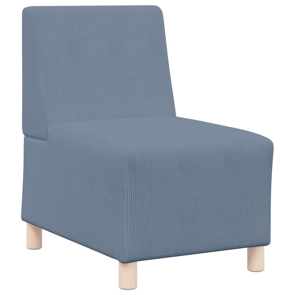 Modulares Armfreies Sofa 2 pcs Blau 55 x 74 x 82 cm Cordstoff