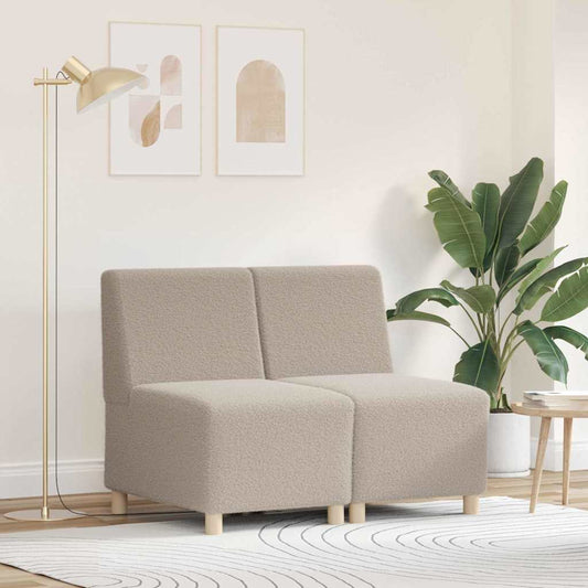Modulares Armfreies Sofa 2 pcs Hellgrau 55 x 74 x 82 cm