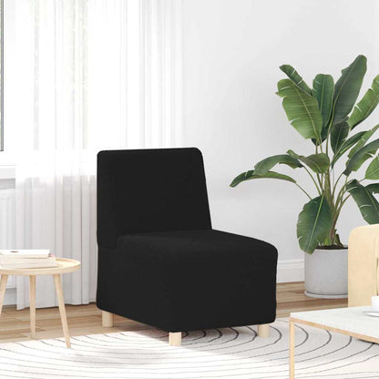Modulares Armfreies Sofa 2 pcs Schwarz 55 x 74 x 82 cm