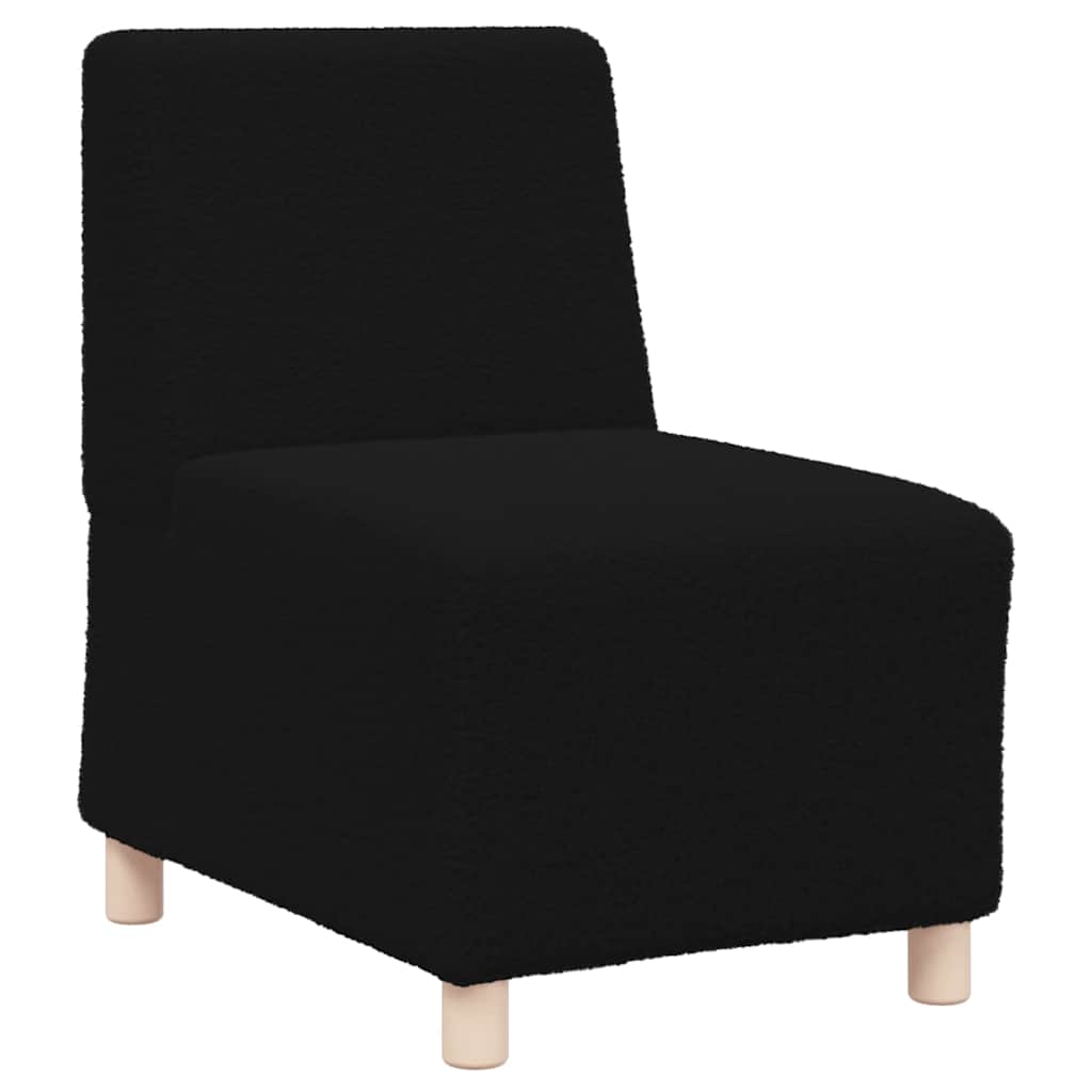 Modulares Armfreies Sofa 2 pcs Schwarz 55 x 74 x 82 cm