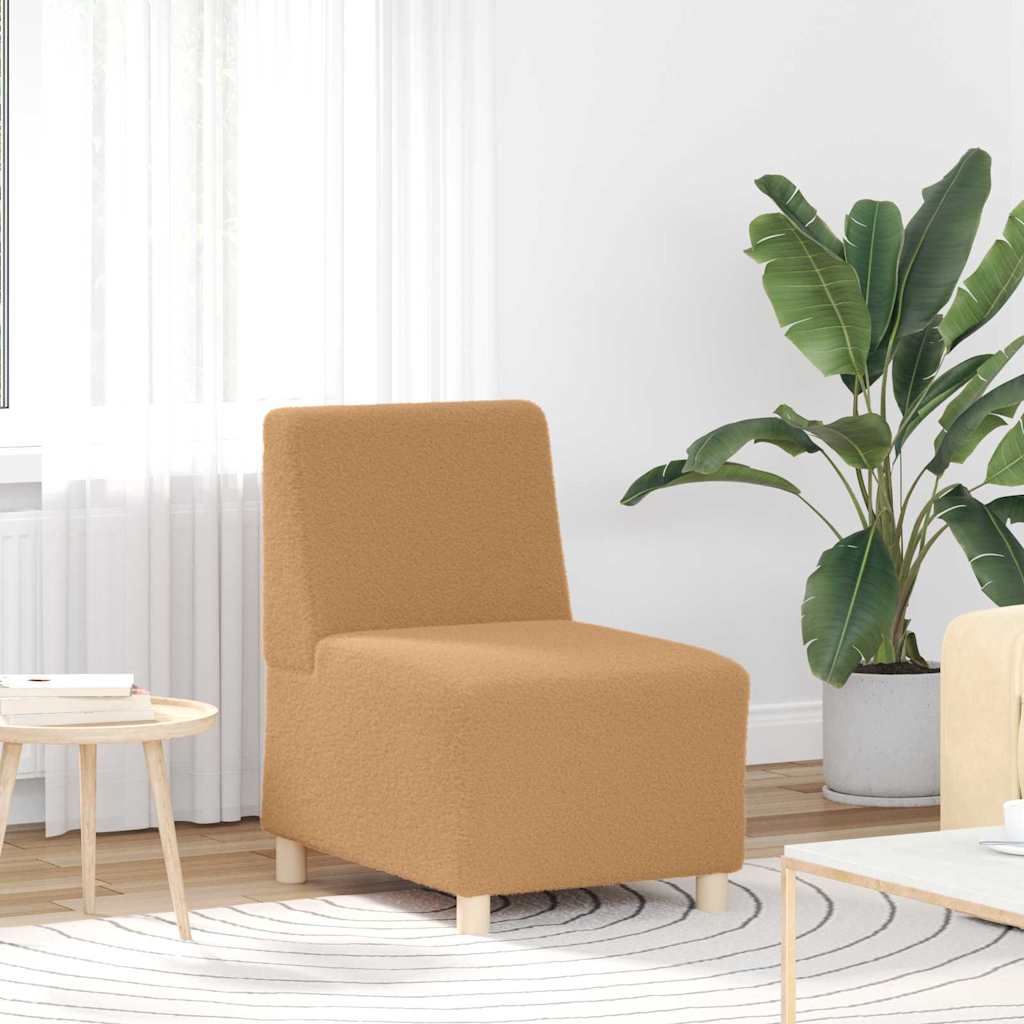Modulares Armfreies Sofa 2 pcs Beige 55 x 74 x 82 cm Cordstoff