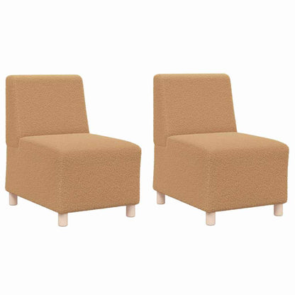 Modulares Armfreies Sofa 2 pcs Beige 55 x 74 x 82 cm Cordstoff