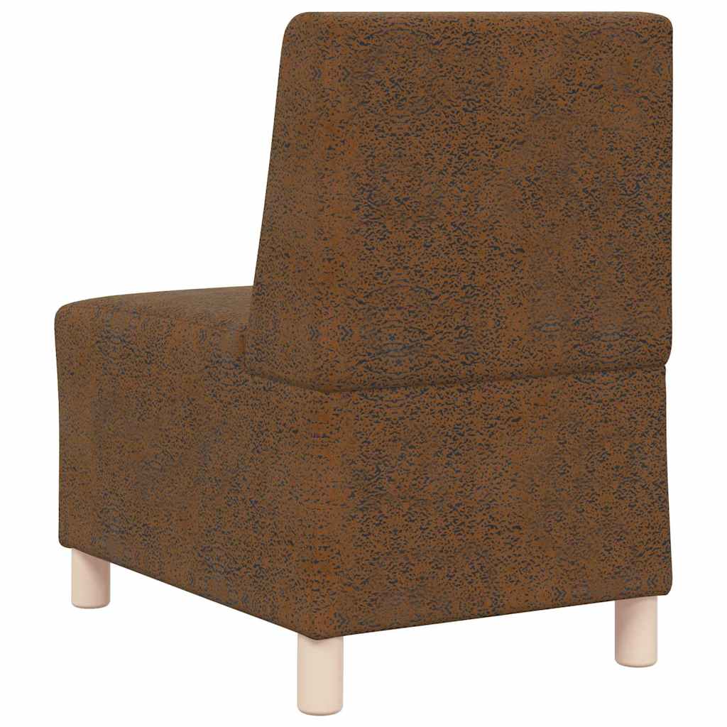Sofa Stuhl 2 pcs Braun 55 x 74 x 82 cm Faux Wildleder