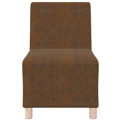Sofa Stuhl 2 pcs Braun 55 x 74 x 82 cm Faux Wildleder