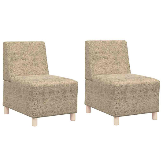 Sofa Stuhl 2 pcs Hellgrau 55 x 74 x 82 cm Faux Wildleder