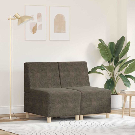 Sofa Stuhl 2 pcs Dunkelgrau 55 x 74 x 82 cm Faux Wildleder