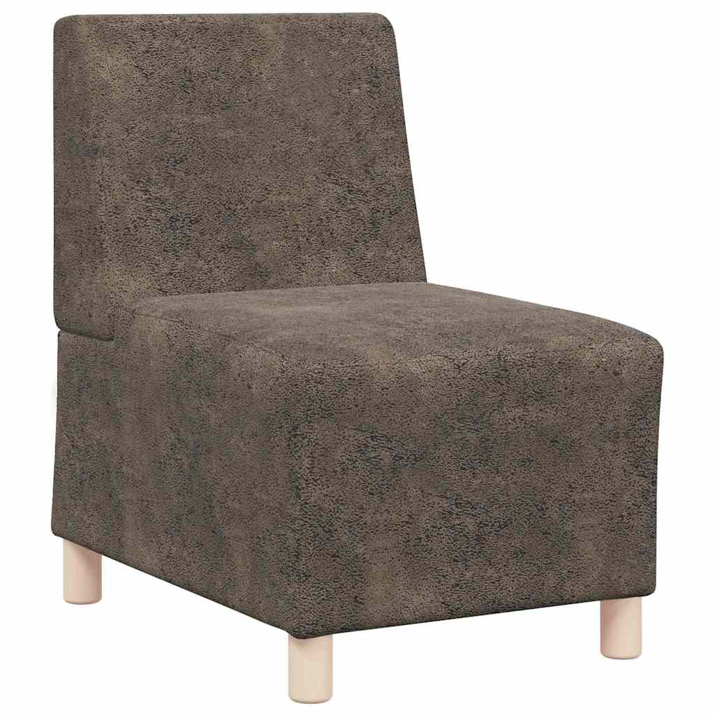 Sofa Stuhl 2 pcs Dunkelgrau 55 x 74 x 82 cm Faux Wildleder