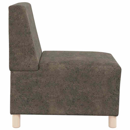Sofa Stuhl 2 pcs Dunkelgrau 55 x 74 x 82 cm Faux Wildleder