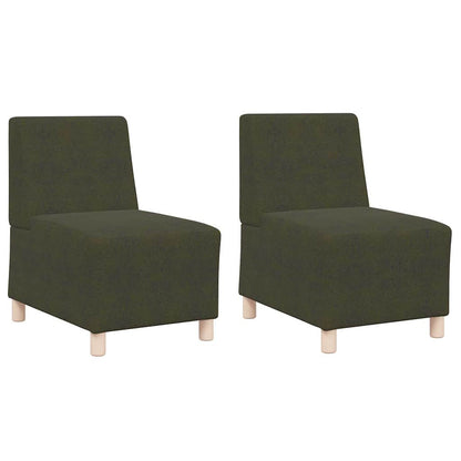Sofa Stuhl 2 pcs Grün 55 x 74 x 82 cm Faux Wildleder