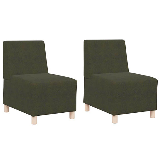 Sofa Stuhl 2 pcs Grün 55 x 74 x 82 cm Faux Wildleder