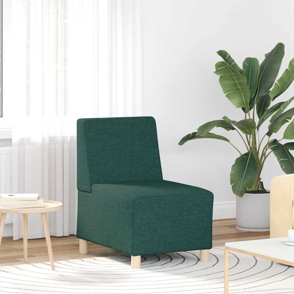 Modulares Armfreies Sofa 3 pcs Dunkelgrün 55 x 74 x 82 cm Stoff