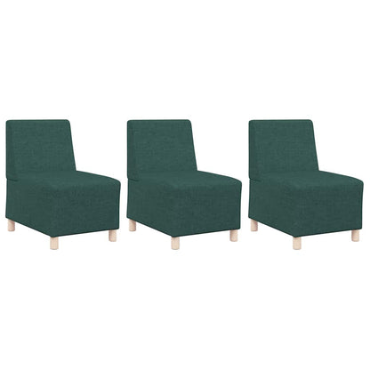 Modulares Armfreies Sofa 3 pcs Dunkelgrün 55 x 74 x 82 cm Stoff