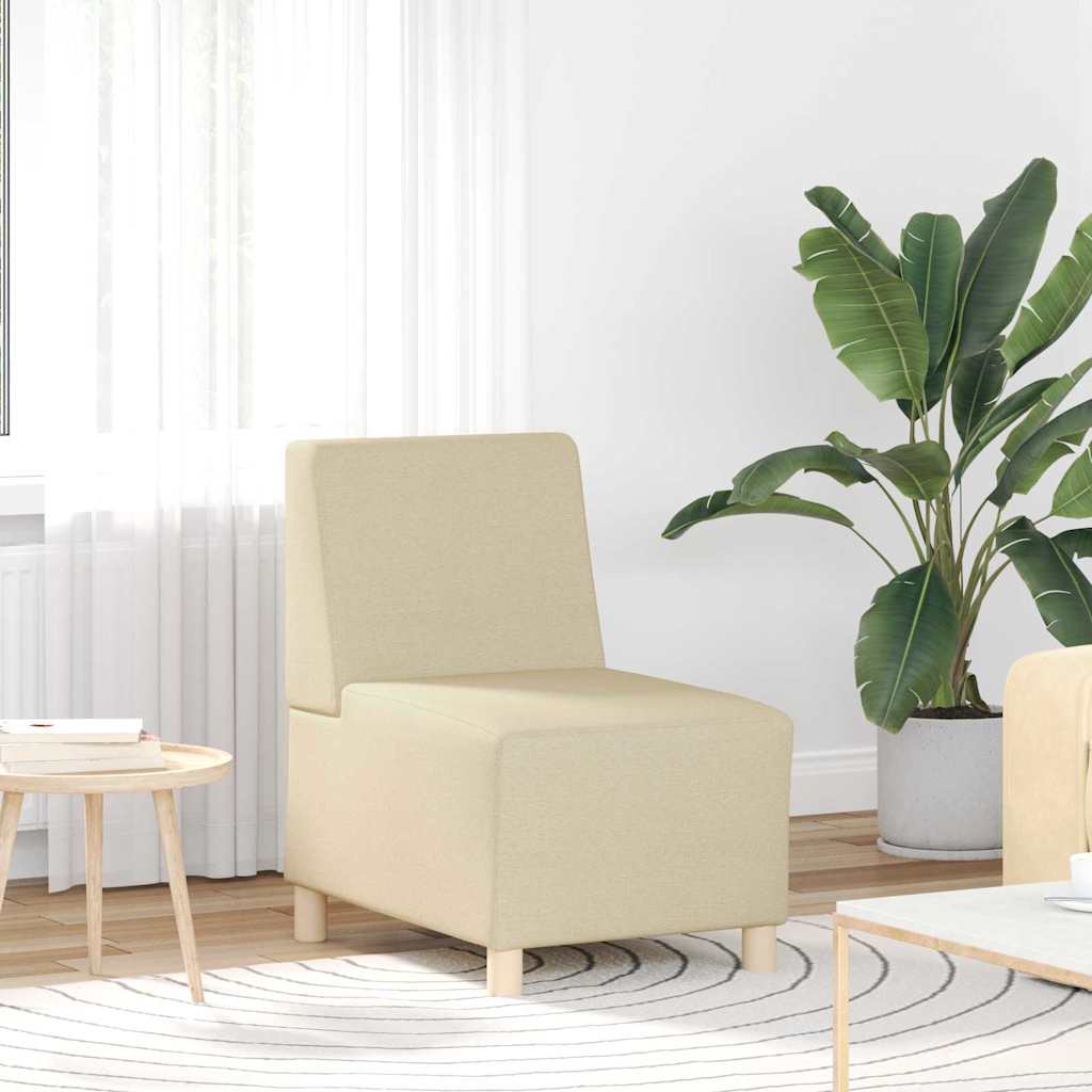 Modulares Armfreies Sofa 3 pcs Creme 55 x 74 x 82 cm Stoff