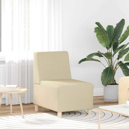 Modulares Armfreies Sofa 3 pcs Creme 55 x 74 x 82 cm Stoff
