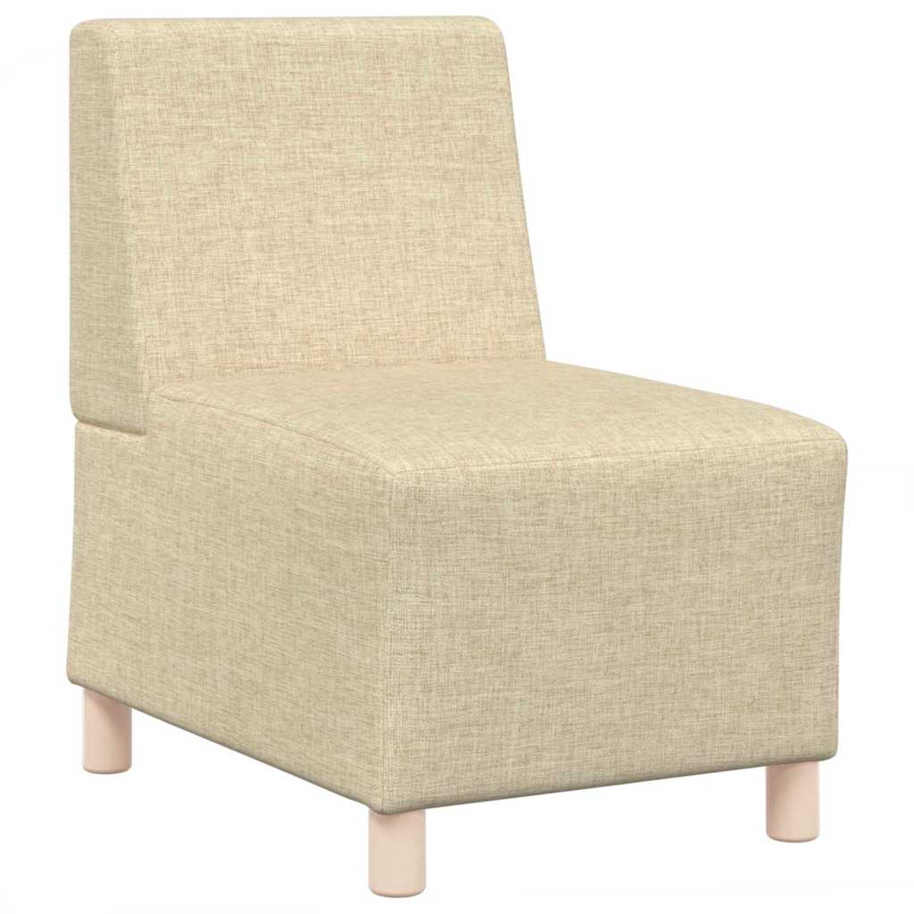 Modulares Armfreies Sofa 3 pcs Creme 55 x 74 x 82 cm Stoff