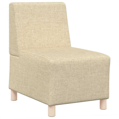 Modulares Armfreies Sofa 3 pcs Creme 55 x 74 x 82 cm Stoff