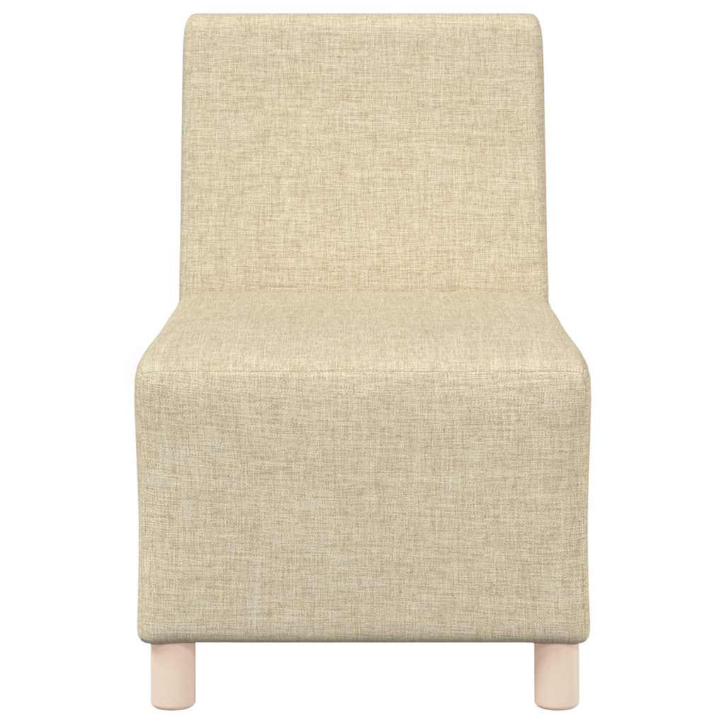 Modulares Armfreies Sofa 3 pcs Creme 55 x 74 x 82 cm Stoff