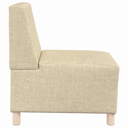 Modulares Armfreies Sofa 3 pcs Creme 55 x 74 x 82 cm Stoff