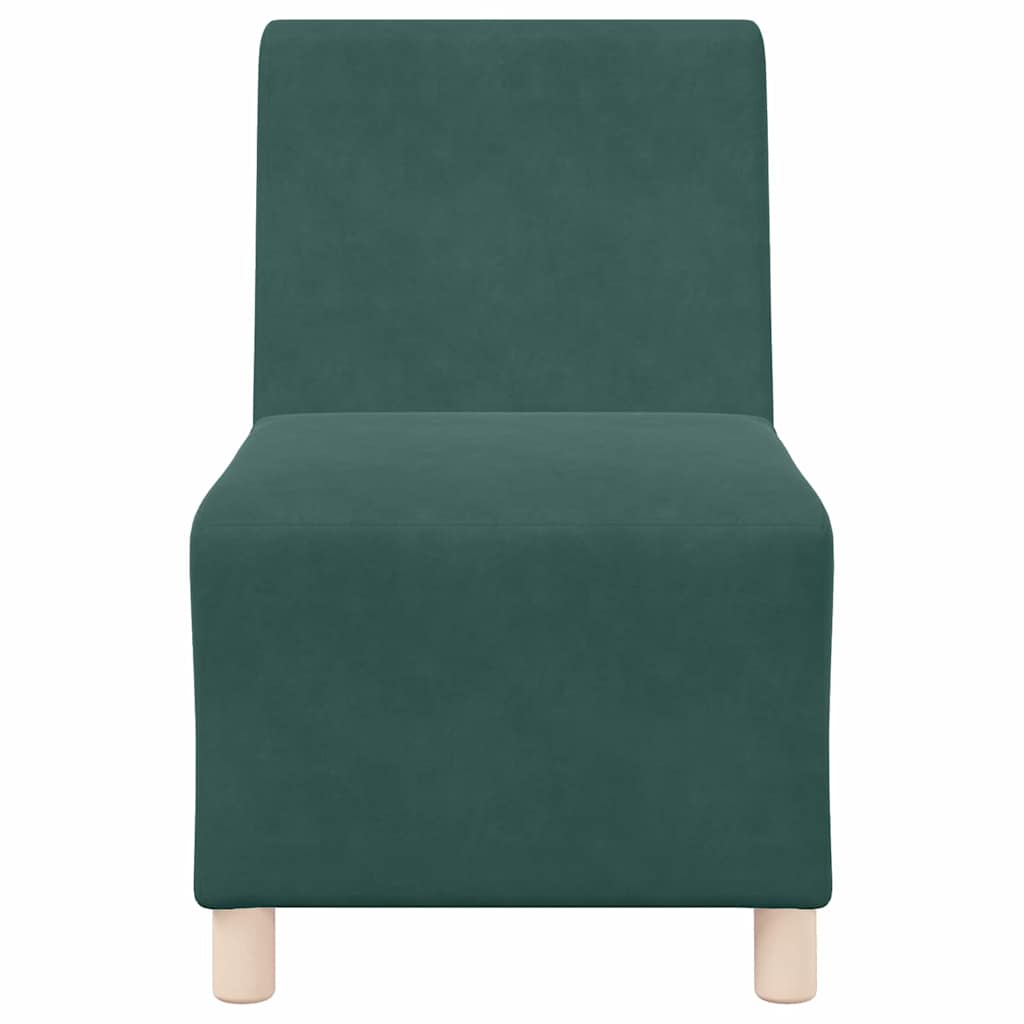 Modulares Armfreies Sofa 3 pcs Dunkelgrün 55 x 74 x 82 cm Samt