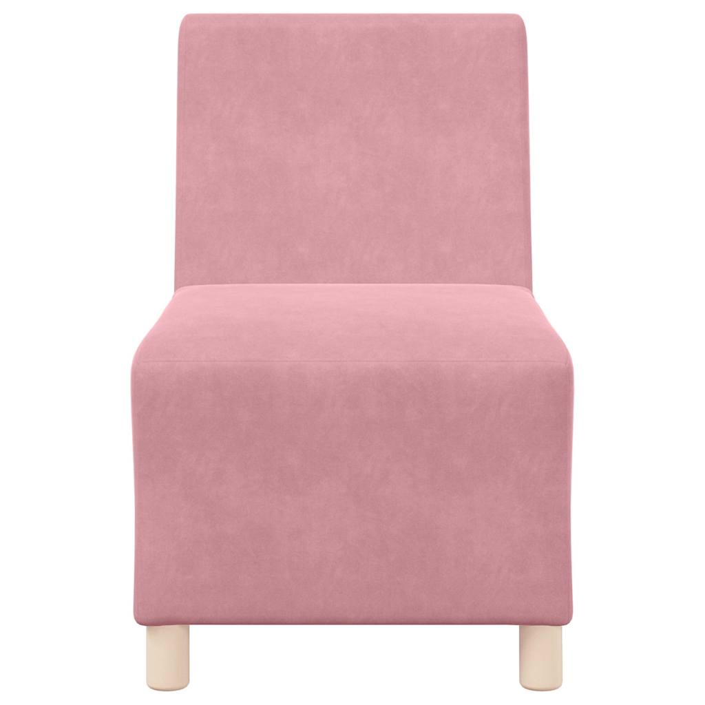 Modulares Armfreies Sofa 3 pcs Rosa 55 x 74 x 82 cm Samt