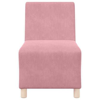 Modulares Armfreies Sofa 3 pcs Rosa 55 x 74 x 82 cm Samt