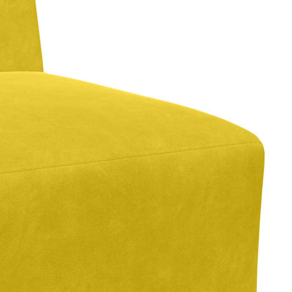 Modulares Armfreies Sofa 3 pcs Gelb 55 x 74 x 82 cm Samt