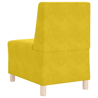 Modulares Armfreies Sofa 3 pcs Gelb 55 x 74 x 82 cm Samt