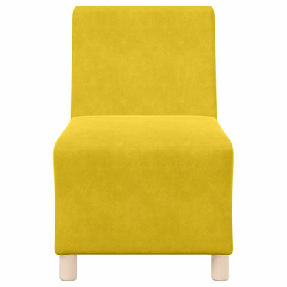 Modulares Armfreies Sofa 3 pcs Gelb 55 x 74 x 82 cm Samt