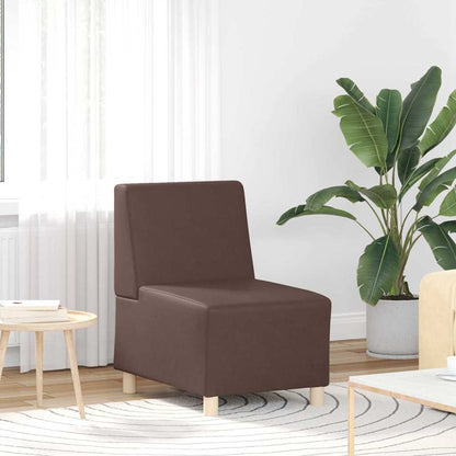 Modulares Armfreies Sofa 3 pcs Braun 55 x 74 x 82 cm Kunstleder