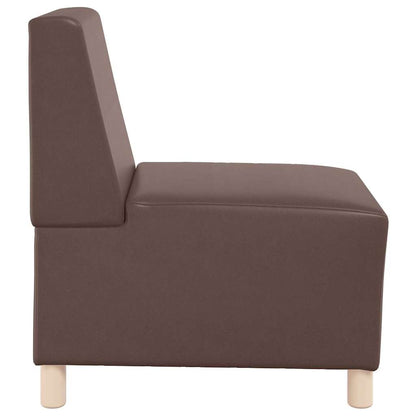 Modulares Armfreies Sofa 3 pcs Braun 55 x 74 x 82 cm Kunstleder