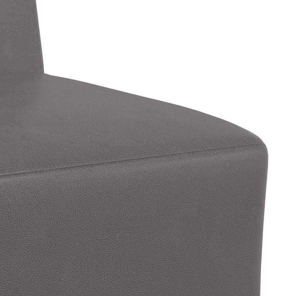 Modulares Armfreies Sofa 3 pcs Grau 55 x 74 x 82 cm Kunstleder