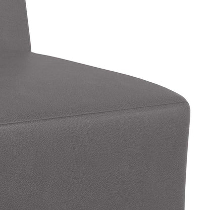 Modulares Armfreies Sofa 3 pcs Grau 55 x 74 x 82 cm Kunstleder