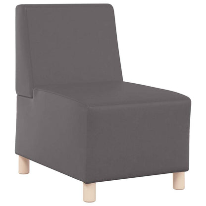 Modulares Armfreies Sofa 3 pcs Grau 55 x 74 x 82 cm Kunstleder