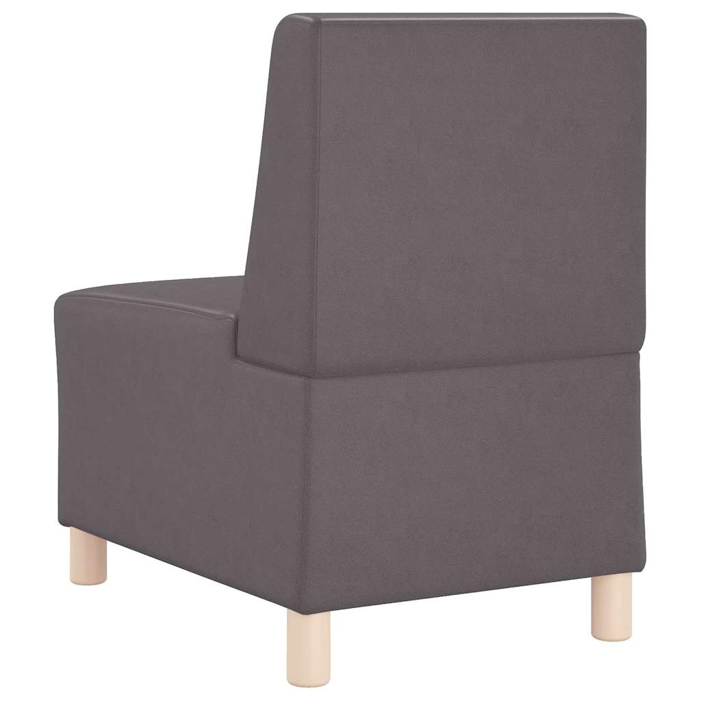 Modulares Armfreies Sofa 3 pcs Grau 55 x 74 x 82 cm Kunstleder