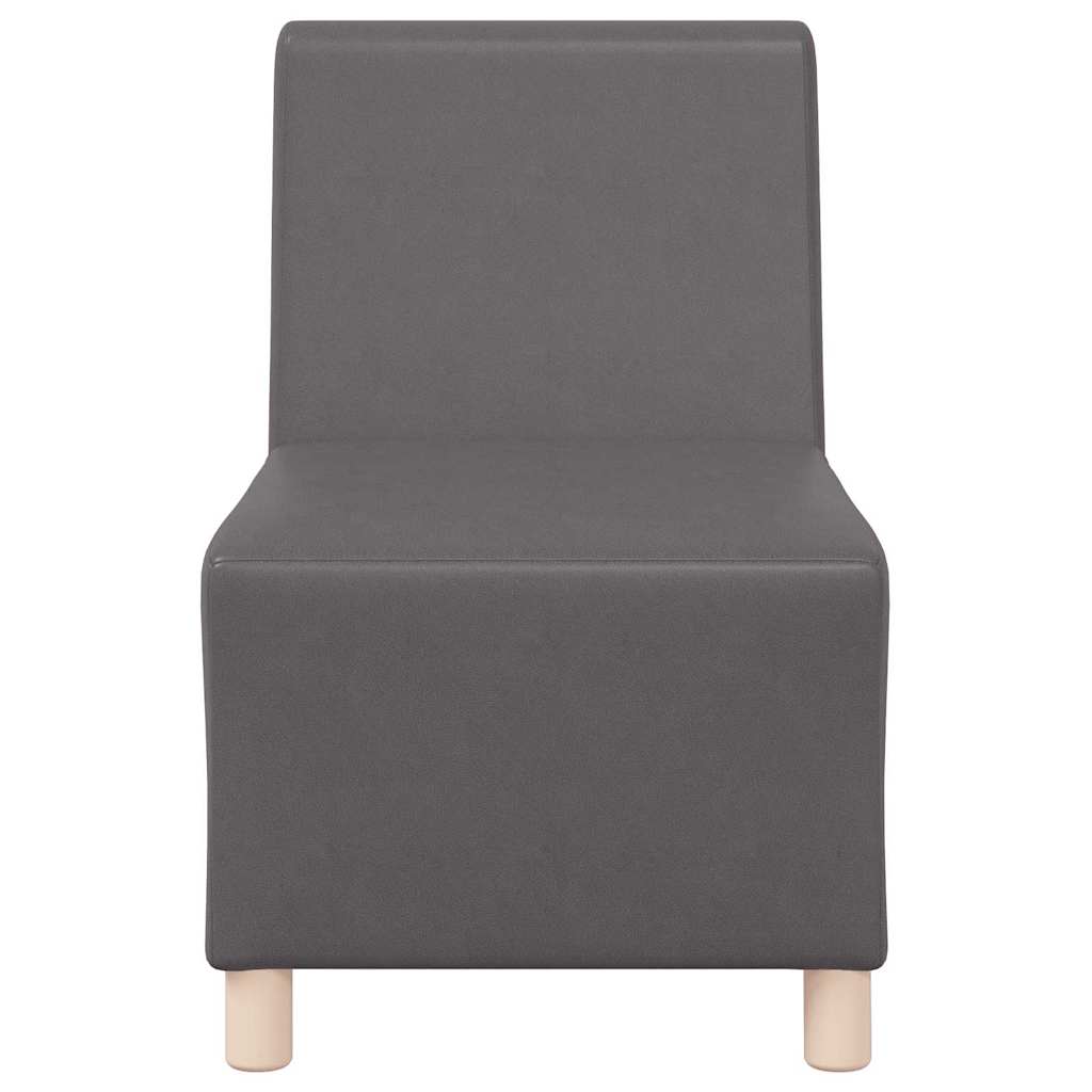 Modulares Armfreies Sofa 3 pcs Grau 55 x 74 x 82 cm Kunstleder