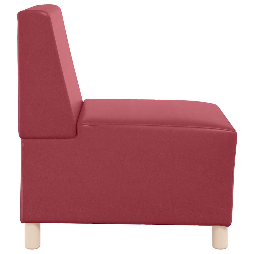 Modulares Armfreies Sofa 3 pcs Weinrot 55 x 74 x 82 cm