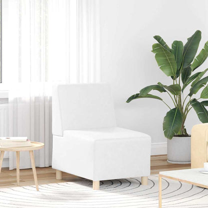 Modulares Armfreies Sofa 3 pcs Weiß 55 x 74 x 82 cm Kunstleder