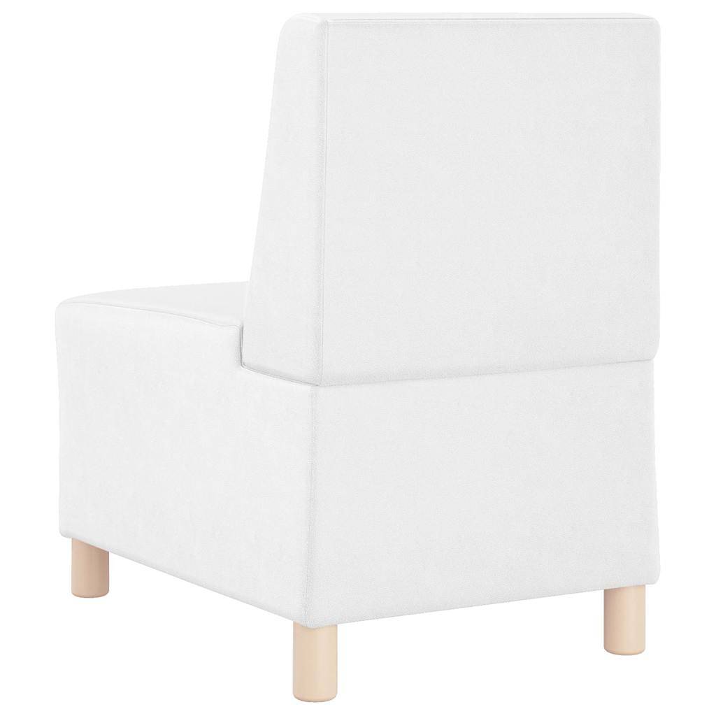 Modulares Armfreies Sofa 3 pcs Weiß 55 x 74 x 82 cm Kunstleder