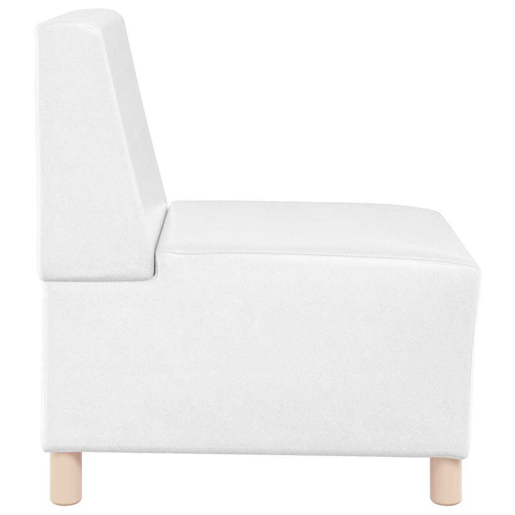 Modulares Armfreies Sofa 3 pcs Weiß 55 x 74 x 82 cm Kunstleder
