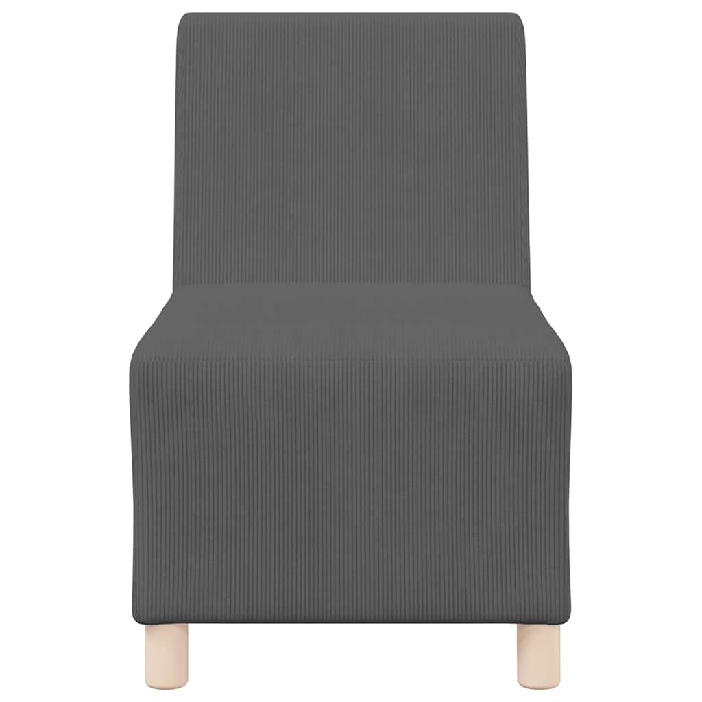 Modulares Armfreies Sofa 3 pcs Dunkelgrau 55 x 74 x 82 cm