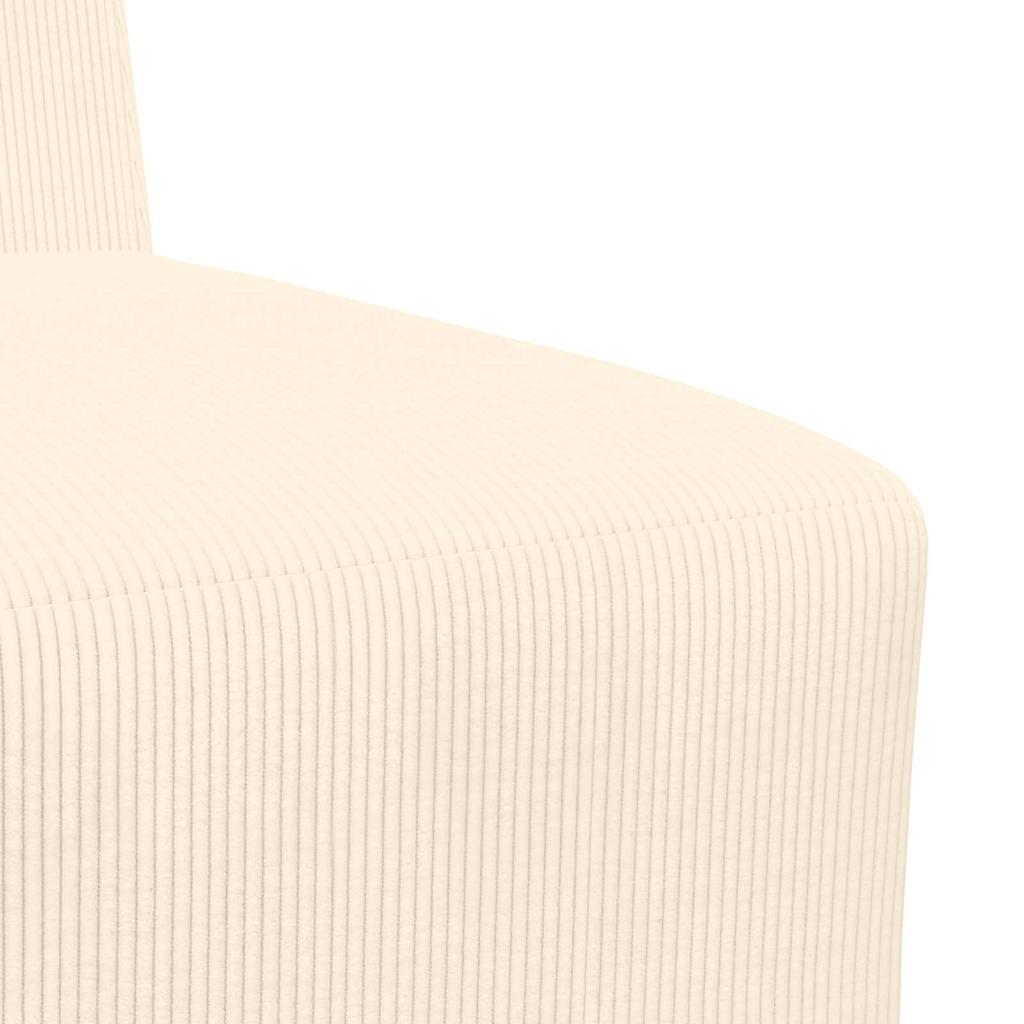 Modulares Armfreies Sofa 3 pcs Creme 55 x 74 x 82 cm Cordstoff