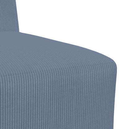Modulares Armfreies Sofa 3 pcs Blau 55 x 74 x 82 cm Cordstoff