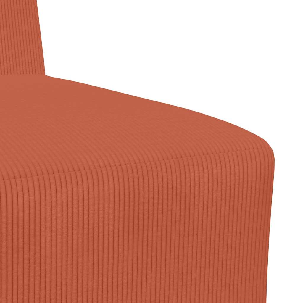 Modulares Armfreies Sofa 3 pcs Orange 55 x 74 x 82 cm Cordstoff