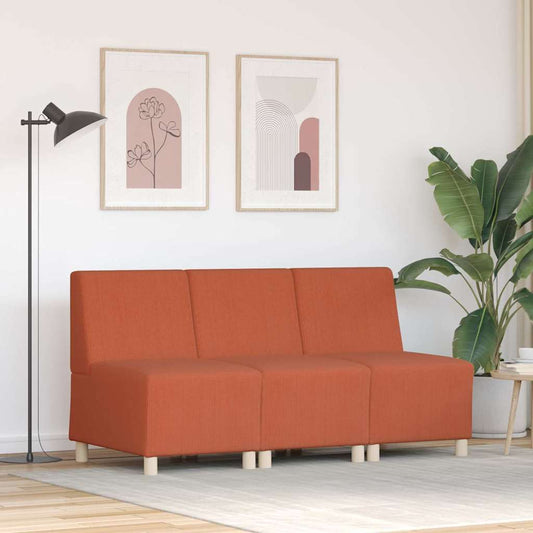 Modulares Armfreies Sofa 3 pcs Orange 55 x 74 x 82 cm Cordstoff