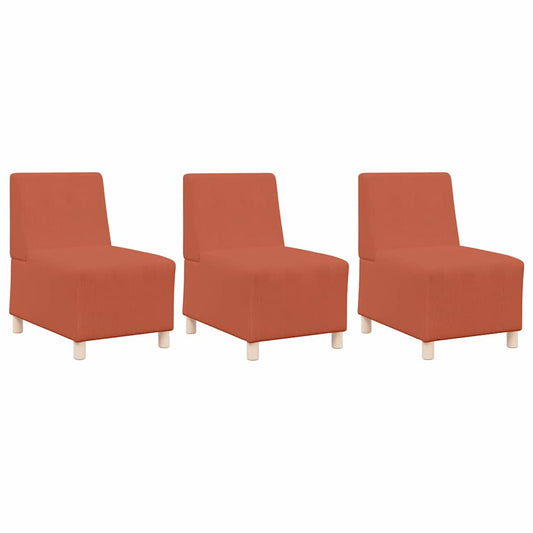 Modulares Armfreies Sofa 3 pcs Orange 55 x 74 x 82 cm Cordstoff