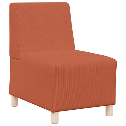 Modulares Armfreies Sofa 3 pcs Orange 55 x 74 x 82 cm Cordstoff