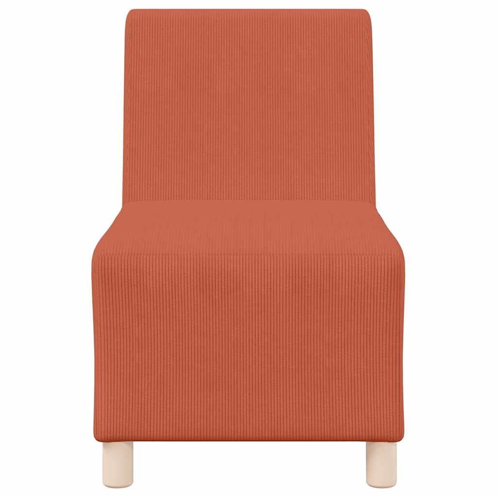 Modulares Armfreies Sofa 3 pcs Orange 55 x 74 x 82 cm Cordstoff